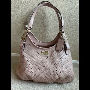 Coach Perforated Leather Handbag
